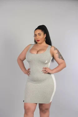 A LOGO BODY CONTOUR DRESS