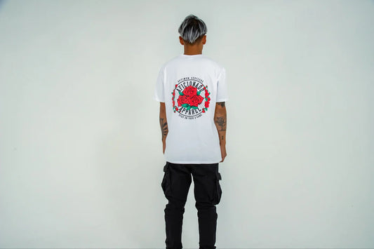 ROSE BADGE T SHIRT (WHITE)